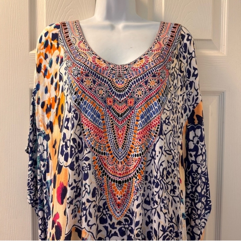 ELLEN TRACY CAFTAN SZ 1X